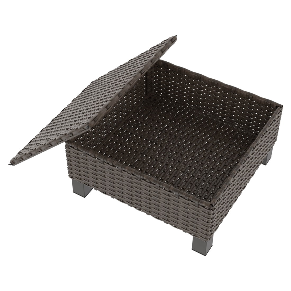 Better Homes & Gardens Brookbury 3-Piece Steel Outdoor Compact Sectional Set with Cushions & Covers, Tan