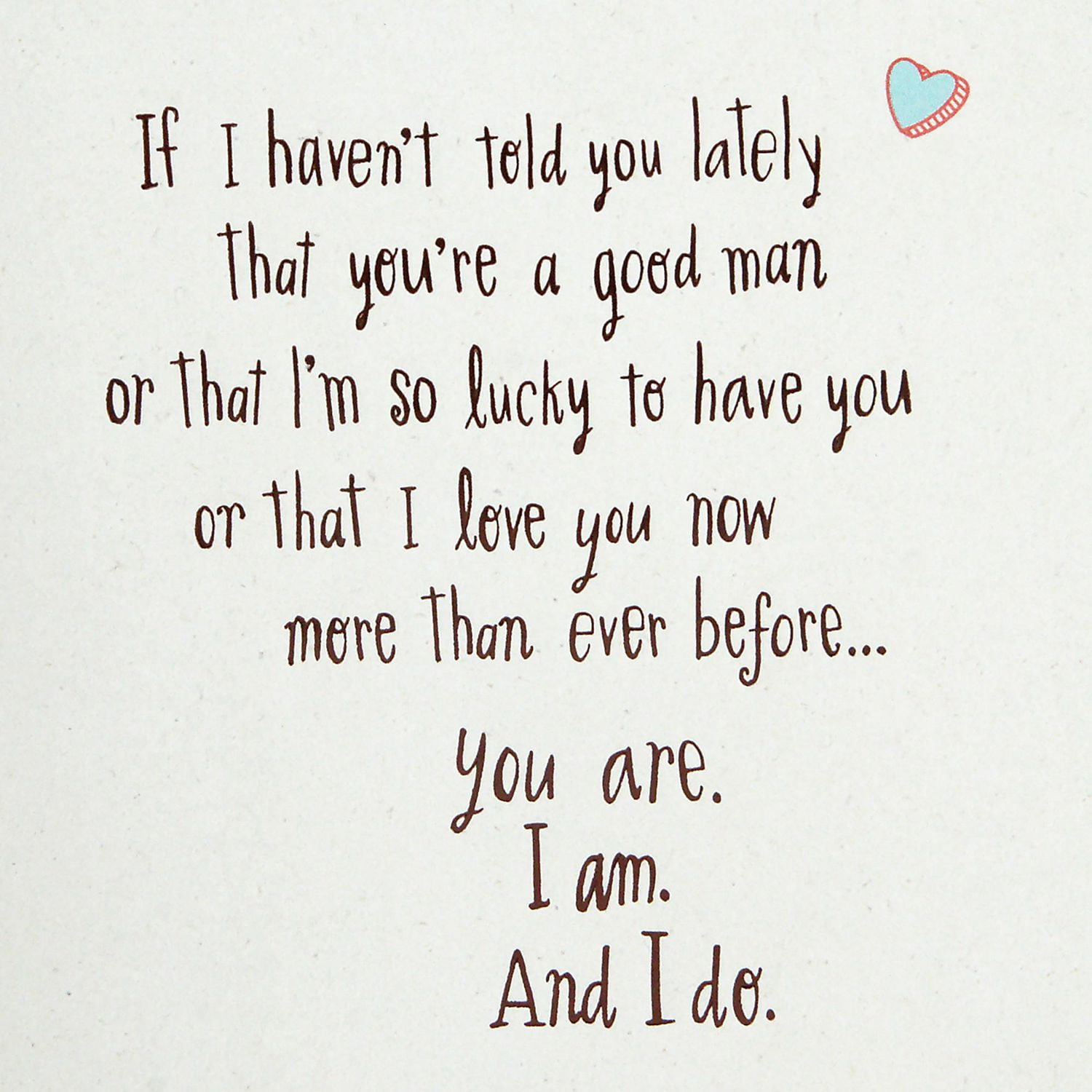 Carte d'amour pour lui – Hallmark – « Lucky Me to Have You » (Carte de la Saint-Valentin ou carte d'anniversaire)