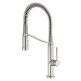 thumbnail image 1 of Pfister GT529-BRUS Bruton Culinaire Robinet de Cuisine à 1 Poignée à Bec Rétractable, Acier Inoxydable, 1 of 9
