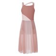 thumbnail image 4 of Oyolan Robe de Danse Sans Manches en Maille Transparente pour Filles, Justaucorps de Danse Moderne, Vêtements de Performance, Marron Clair 14, 4 of 7