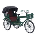thumbnail image 1 of Modèle de Rickshaw à 3 Roues, Petit Modèle de Rickshaw Compact pour la Maison Noir,Vert, 1 of 8