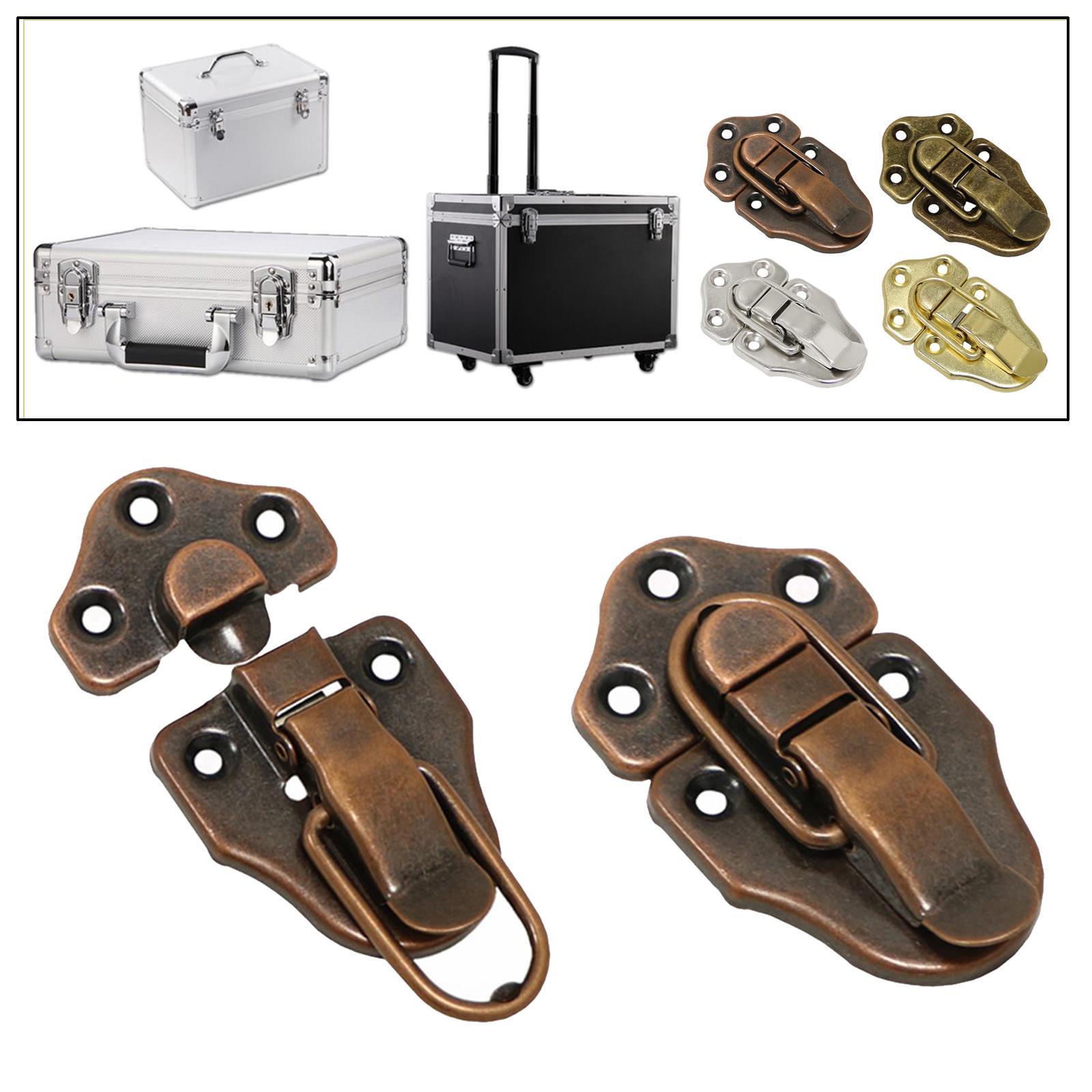 Toggle Wooden Box with Screws Hardware Clasp Clip Buckle Hasp Lock