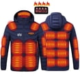 thumbnail image 1 of Yusimy Men's Fleece Zip-Up Jacket Solid Color Stand Collar Thermal Long Sleeve Outdoor Winter Coat, 1 of 6