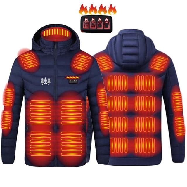 Yusimy Men's Fleece Zip-Up Jacket Solid Color Stand Collar Thermal Long Sleeve Outdoor Winter Coat
