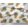 thumbnail image 3 of Soimoi Tissu Popeline de Coton Blanc Imprimé Fruits de Pin, Largeur 56 Pouces, 3 of 3