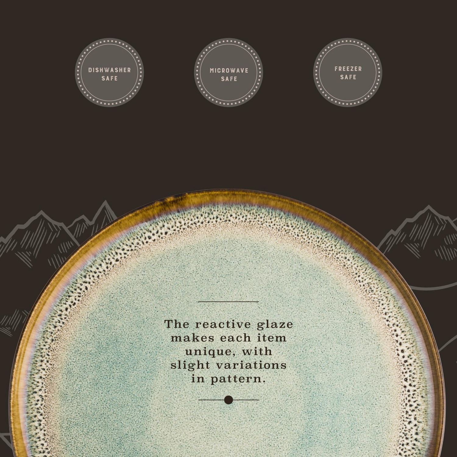 Service de table 12 pièces en céramique Yellowstone, collection Kayce