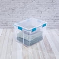 thumbnail image 4 of Sterilite 76 Liter Gasket Box, Weather-Resistant Large Clear Storage Bin with Latch Lid, Blue - 4PK, 4 of 9