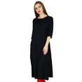 thumbnail image 1 of Bimba Kurta Kurti Droite en Rayonne pour Femmes, Manches 3/4, Blouse Décontractée d'Été, 1 of 9