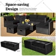 thumbnail image 4 of Costway 8PCS Patio Rattan Furniture Set Storage Table Ottoman Black cover, 4 of 10
