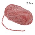 thumbnail image 3 of Unique Bargains 2 Pelotes Fil Velours Fil Chenille 87,49 Verges Polyester Fil Doux pour Couverture 2 Pcs Rose Foncé, 3 of 7