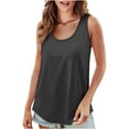 thumbnail image 1 of Dealovy Womens Tank Tops Sleeveless Casual Summer Solid Color Loose Fitted Casual Flowy Basic Tees Outfits, 1 of 7