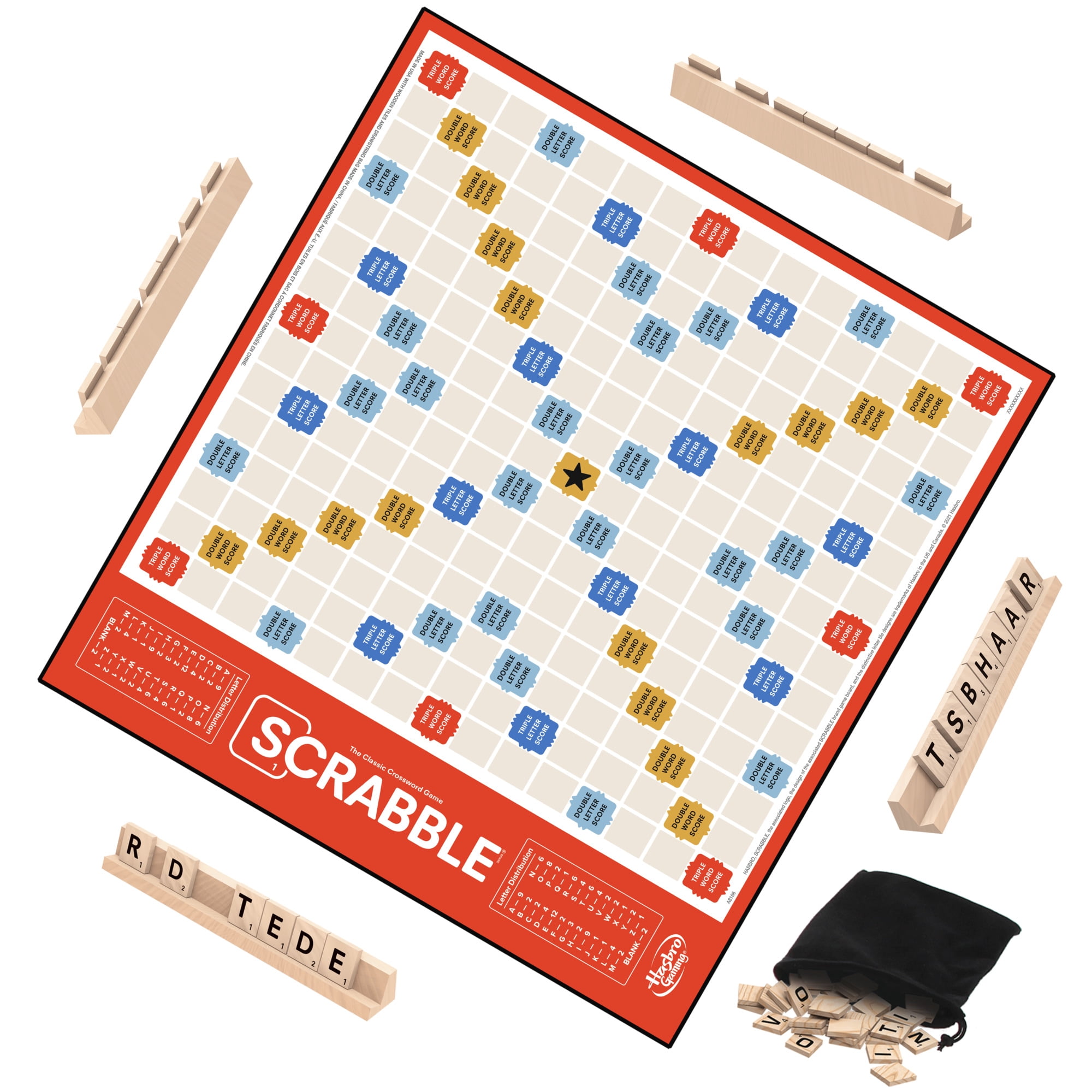 Hasbro Scrabble Board Game, The Classic Crossword Game (English)