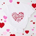 thumbnail image 1 of Cadeau de Saint-Valentin pour Femmes, T-shirt Décontracté à Manches Courtes et Col Rond avec Imprimé Arbre de Noël, 1 of 6