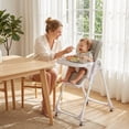 thumbnail image 2 of Qaba High Chair with Adjustable Seat Height, Backrest, Footrest and Tray, 2 of 10