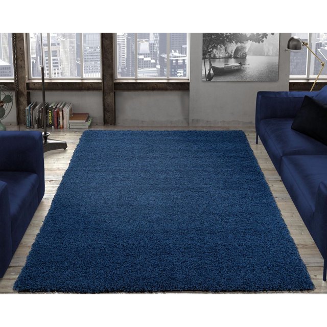 Ottomanson Non-Slip Rubberback Soft Shag Runner Rug for Hallway and Bathroom, Area Rug for Living Room, Bedroom, Dining Room