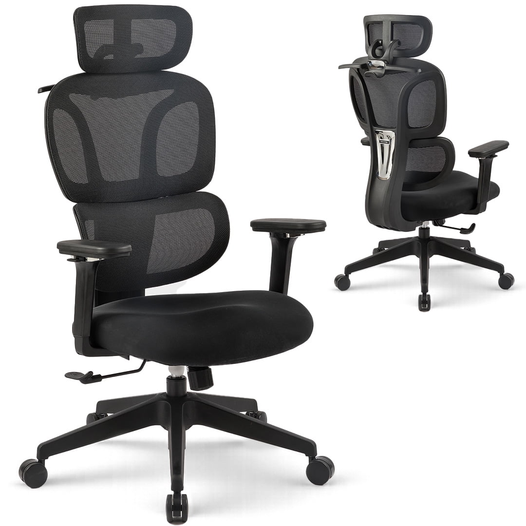 MotionGrey Mellow Mesh Ergonomic OfficeChair with Adjustable Armrest High Mesh - Desk Computer Chairs Perfect for Home Gaming And Commercial Offices - Black