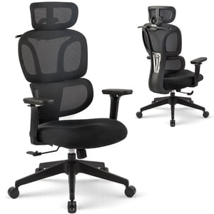 MotionGrey Mellow Mesh Ergonomique OfficeChair avec accoudoirs réglables haute Mesh - Chaises pour ordinateur de bureau parfaites pour les jeux à domicile et les bureaux commerciaux - noir