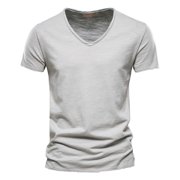 Ketyyh-chn99 T-shirt homme Sweatshirt pour hommes confortable manches courtes T-Shirts Respirant Relaxed Fit Loose T-shirt Soft Classic Tee Grey,XL