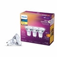 thumbnail image 1 of PHILIPS 4W GU10 Base Soft White Warm Glow Ultra Definition Dimmable LED Light Bulbs - 3 Pack, 1 of 5