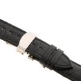 thumbnail image 1 of thinsony Leather Watch Band Butterfly Deployment Clasp Buckle Black 20mm, 1 of 8