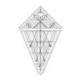thumbnail image 1 of Multi-Function Quilting Template Ruler Patchwork Drawing Craft Simple Solid Color Measuring M L Periwinkle Sewing Tools for Stickers S, 1 of 8