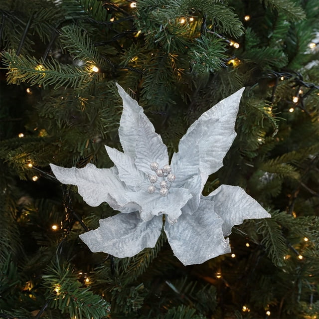 indoor christmas tree 1Pcs Christmas Tree Decoration Simulation Flower - Cloth Material Simulation Flower - Wedding/Party/Hall Scene Decoration - Holiday Gift outside christmas decorations