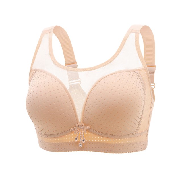 Timegard Bras for Women Wireless Mesh Adjustable Strap Full Coverage Underwear Breathable Daily Bras