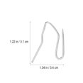 thumbnail image 4 of 1 Pack Metal Curtain Hooks Rustproof Stainless Steel Plated Nickel Hooks Heavy-Duty Offset Pin-On Drapery Hooks for Shower Curtain Window Curtain Door Curtain, 4 of 8