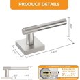 thumbnail image 3 of Matte Door Handles Interior Knurled Privacy Door Handles Heavy Duty Door Lever for Bedroom or Bathroom Reversible Keyless for Left Right Handed Doors AM, 3 of 7