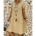thumbnail image 2 of AMERTEER Robe T-Shirt en Coton Décontractée pour Femmes, Style Estival, Grande Taille, Robe pour Dames, 2 of 6