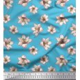 thumbnail image 1 of Soimoi Toile de Voile de Coton Bleu Lys Imprimé Floral 1 Yard 56 Inch Wide, 1 of 3