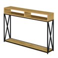thumbnail image 1 of Convenience Concepts Table Console Tucson Deluxe 2 Niveaux - Chêne Anglais / Noir, 1 of 2