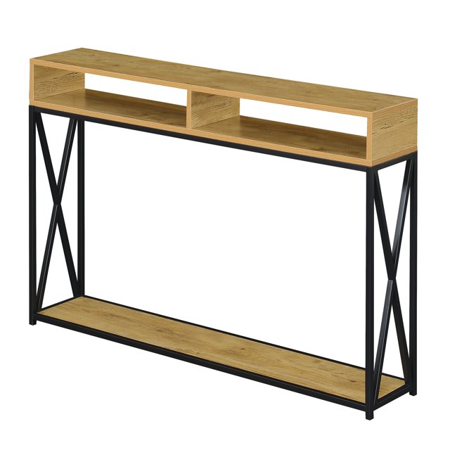 Convenience Concepts Table Console Tucson Deluxe 2 Niveaux - Chêne Anglais / Noir