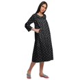 thumbnail image 3 of Moomaya Robe de Nuit Longue Jusqu'au Genou à Patte de Boutonnage pour Femmes, Imprimée, 3 of 6