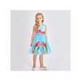 thumbnail image 4 of Robe Fille Bleue Décontractée Sirène Double Nœud Papillon Fête 9-10 Ans, 4 of 8