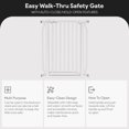 thumbnail image 2 of BalanceFrom Easy Walk-Thru Baby Safety Gate for 29.1”-33.8” Opening, 36” Tall, White, 2 of 12