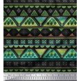thumbnail image 1 of Soimoi Polyester Crepe Fabric Aztec Geometric Printed Fabric 1 Yard 52 Inch Wide, 1 of 3
