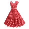 thumbnail image 1 of Ovzne Robes d'Été pour Femmes 2025 Robe de Plage Robe en Maille pour Femme à Manches Courtes Brodée Robe Rétro à Volants Robe à Manches Courtes Robe d'Été Liquidation, 1 of 7