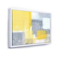 thumbnail image 2 of Designart Grey and Yellow Blue Abstract XXI FLOAT FRAME WALL ART, 2 of 3