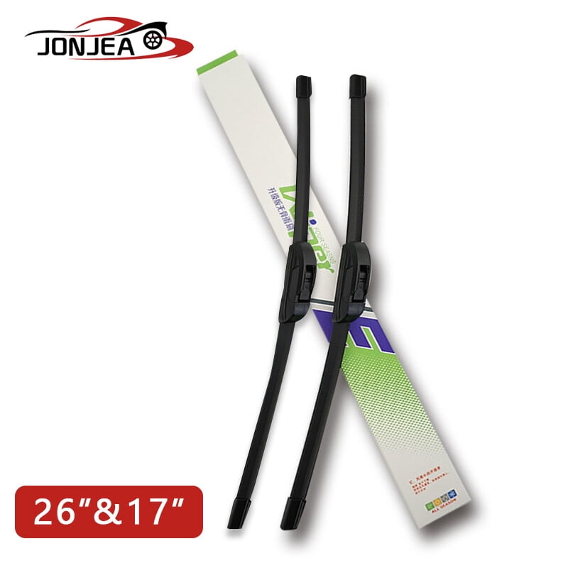 2PCS Wiper Blade Size 26" + 17" Front Left+Right Windshield Wiper Blades Set
