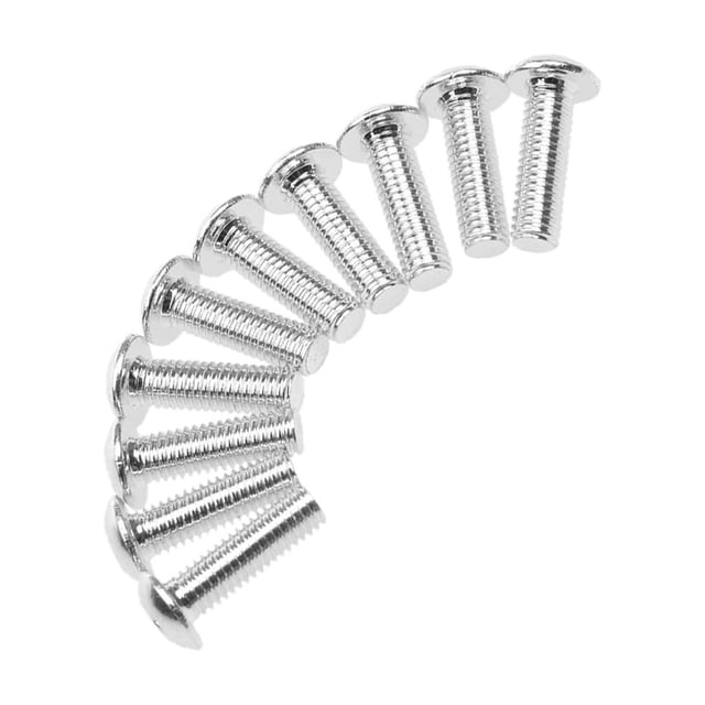 S SERENABLE 10pcs 5mm Bolt Screw Cap Number License Plate Windshield Fastener 16mmx5mm