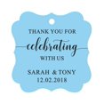 thumbnail image 1 of Darling Souvenir Fancy Frame Custom Paper Tags Thank You For Celebrating With Us Wedding Favor Gift Hang Tags-Baby Blue-50 Tags, 1 of 1