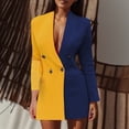 thumbnail image 5 of 2025 Chandail en Molleton Patchwork à Blocs de Couleur pour Femme, Manches Longues, Col en V, Chandail à Capuchon en Molleton pour Femme, Veste, Ensemble, Robe, 5 of 5