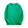 thumbnail image 4 of Tranfacy Kids Long Sleeve T Shirts Solid Color Round Neck Pullover Activewear Base Layer Comfortable Fitting Everyday Wear, 4 of 4