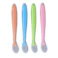 thumbnail image 2 of Baby Training Spoons, Baby Silicone Feeding Spoons 4PCS Oil Proof Comfortable Grip Appropriate Size Cleanable Soft High Temperature Resistance  For Eating, 2 of 8