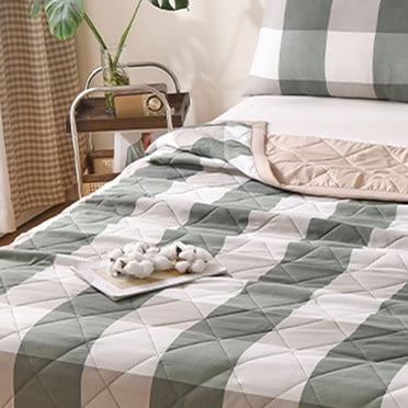 Liquidation Aujourd'hui! Courtepointe d'Été Fraîche en Coton Lavé - Courtepointe Mince pour Climatisation pour Étudiants et Chambres en Résidence, Courtepointe Légère Gaufrée pour le Sommeil d'Été, Parfaite pour le Confort par Temps Chaud