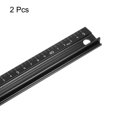 thumbnail image 3 of Unique Bargains Aluminum Alloy Straight Ruler with Anti Slip, 45cm, Black, 2 Count, 3 of 5