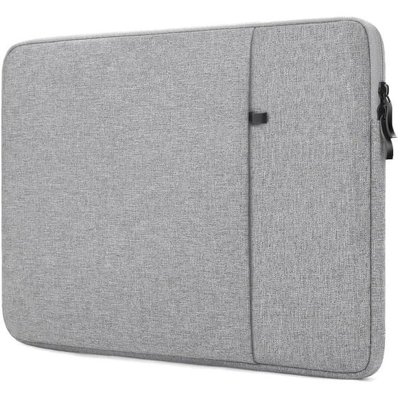 15.6 inch Laptop Sleeve Case, Shockproof Protective Computer Sleeve Cover with Accessories Pocket, Water Resistant Traveling Carrying Laptop Bag Compatible for MacBook Dell HP Acer Asus Lenovo, Gray
