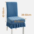 thumbnail image 4 of 1PCS Elastic Universal Dining Chair Cover Soft Anti-wrinkle Knitted Jacquard Velvet Dining Table And Chair Cover 7colors Option, 4 of 8