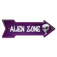 thumbnail image 1 of SignMission P-ARROW8-999989 8 x 24 in. Wide Alien Zone Arrow Sign, 1 of 4